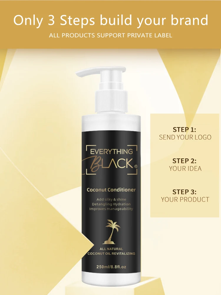 Набор для ухода за волосами из шампуня и кондиционера с индивидуальной этикеткой, товары для гладкого восстановления и увлажнения волос 4C/3C афро