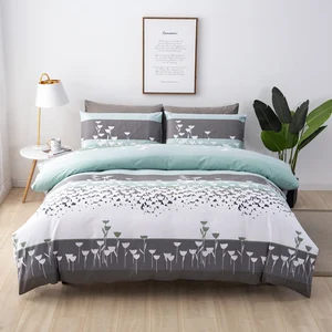 Factory Supplies Home Use Printed Women 100% Cotton Bedding 4pcs Duvet Cover Sets