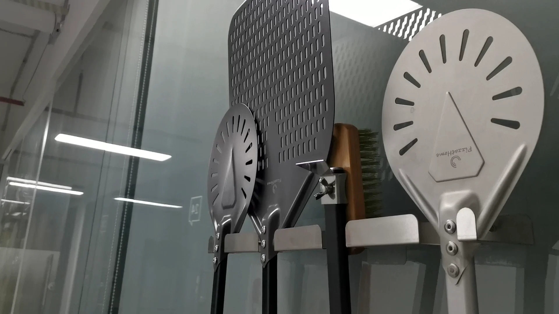 Pizza Peel Wall Rack Brushed Stainless Steel Pizza Peel Wall Mounted