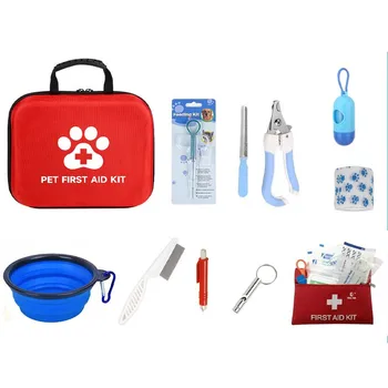 JK-CW-003  Firstime OEM Emergency Medical Supplies & Training Oxford Fabric portable pet first aid kit for dogs