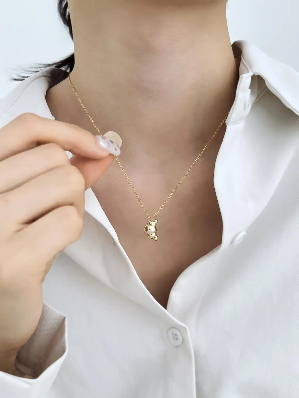 KAKODIY Special Shape Gold Plated Luxury Fashion 925 Sterling Silver Jewelry Pendant Women's Necklace detail 4