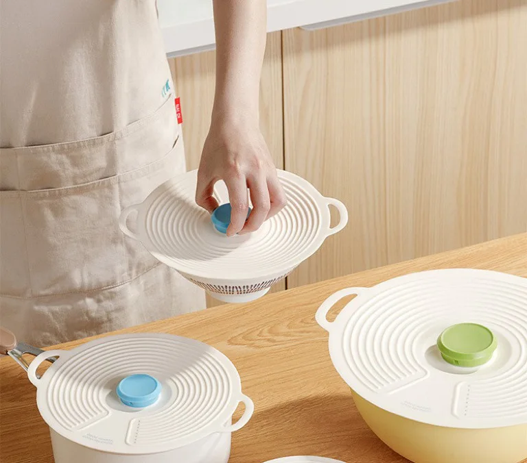 Strong Adsorption Silicone Dish Cover Splash-Proof and Fresh-Keeping Plate Cover for Microwave for Dinnerware manufacture