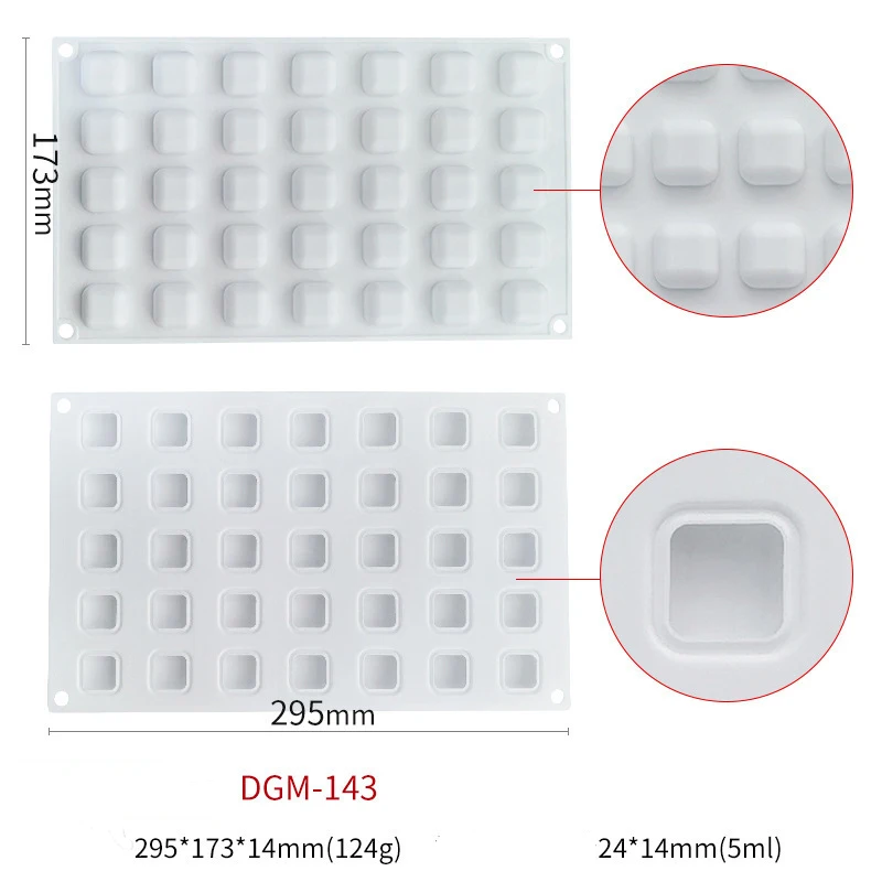 2023 Circle Chess Pieces Oval Custom Vortex Shape Square Chocolate Bar Silicone Chocolate Mold for Chocolate and Candy