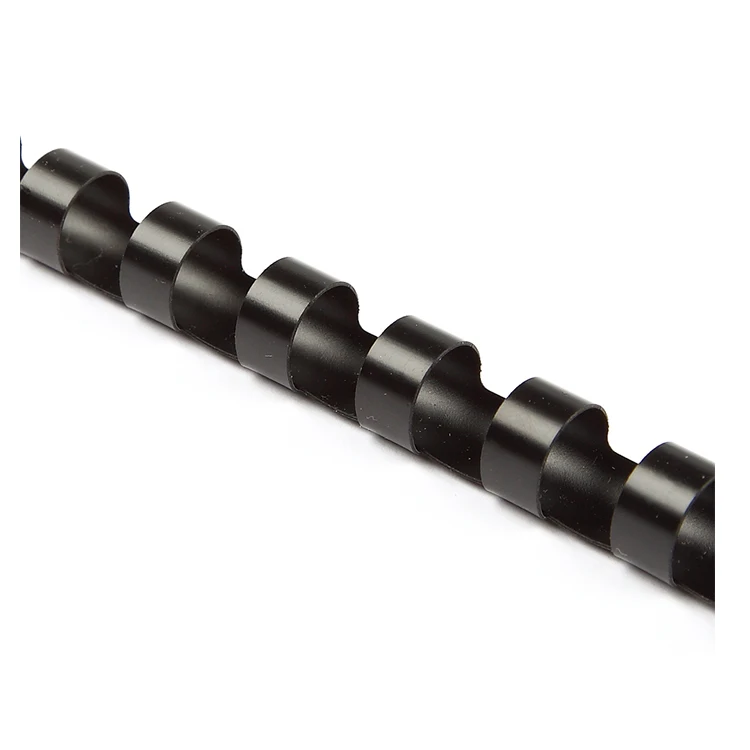 Custom Silkscreen Logo Printing 6mm-28mm Round Reliures Spirales Plastique  PVC Plastic Binding Comb Dorso Plastico a Spirale