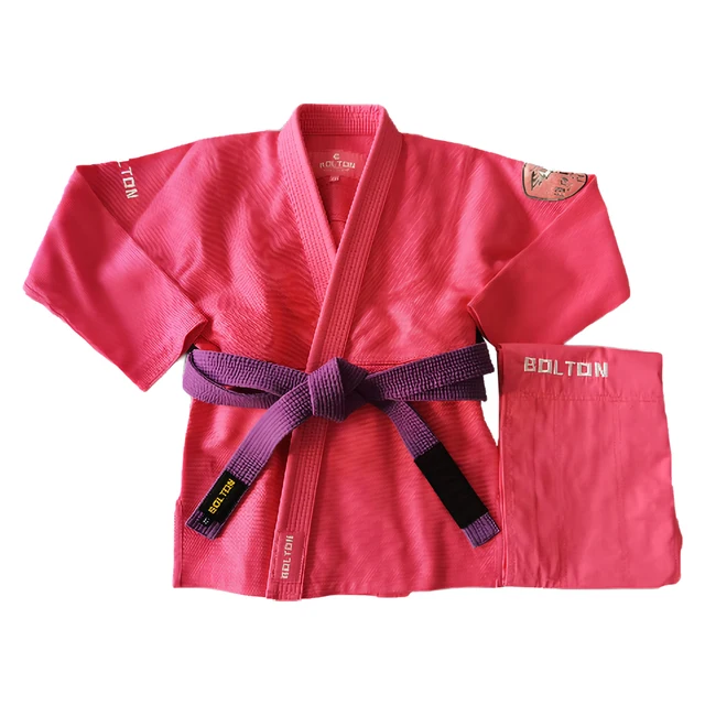 Premium 100% Cotton Pre-Shrunk Jiu Jitsu BJJ Gi Sportswear Set Custom Size Logo for Girls Kids & Teens Martial Arts  Wear