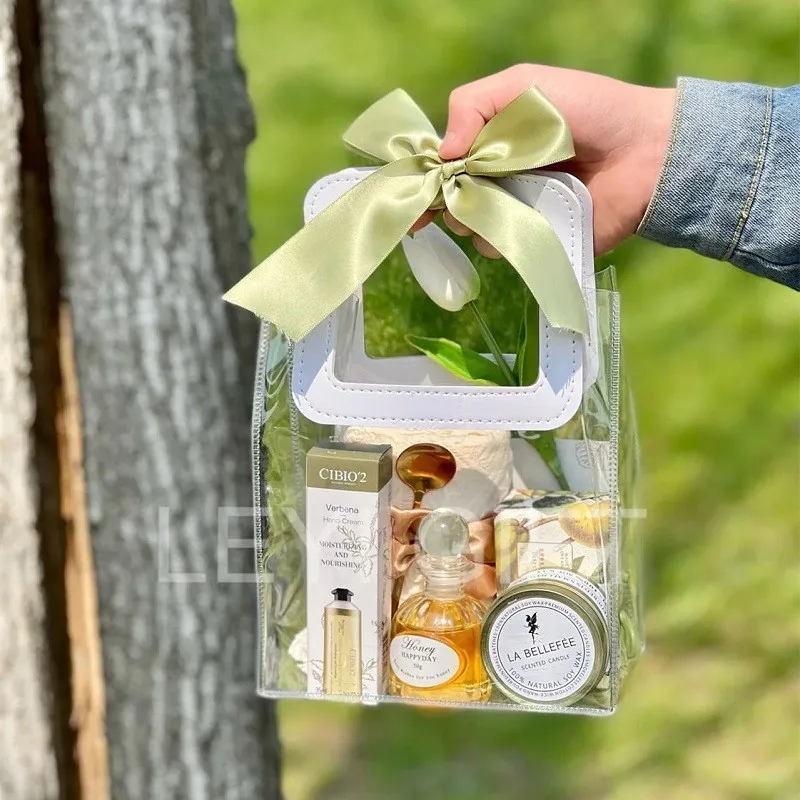 Sadnyy 48 Pcs Green Gift Bags - 8x4x10 Inch Reusable Non-woven Party Bags