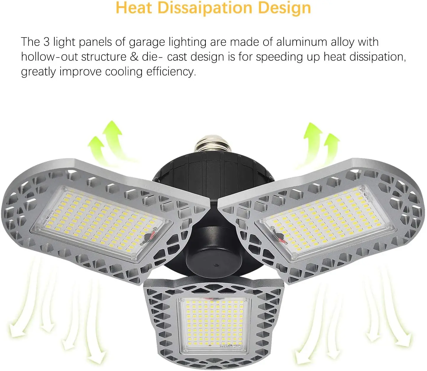 
Быстрая доставка, 60 Вт, алюминиевый подвальный светильник с регулируемыми многопозиционными панелями, лм, деформируемый светильник для гаража 