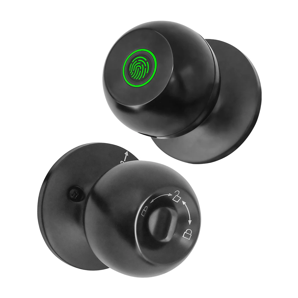 Smart Ball Door Lock Fingerprint App WiFi Tuya Keyless Entry Bedroom Home