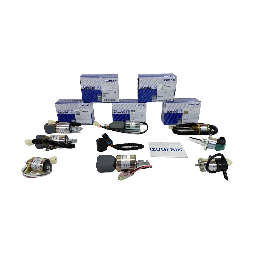 IZUMI RIK for Caterpillar 3412C 3412E 3504C Stop Solenoid Valve Standard Size Engine Parts