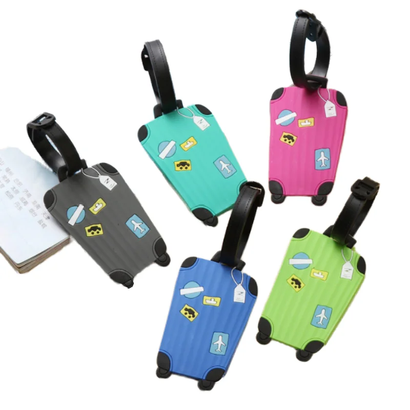 Oem Wholesale Soft Pvc Rubber Custom Package Travel Clear Luggage Tag Pvc for Children School Bag Tortoise