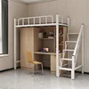 double bed with large staircase