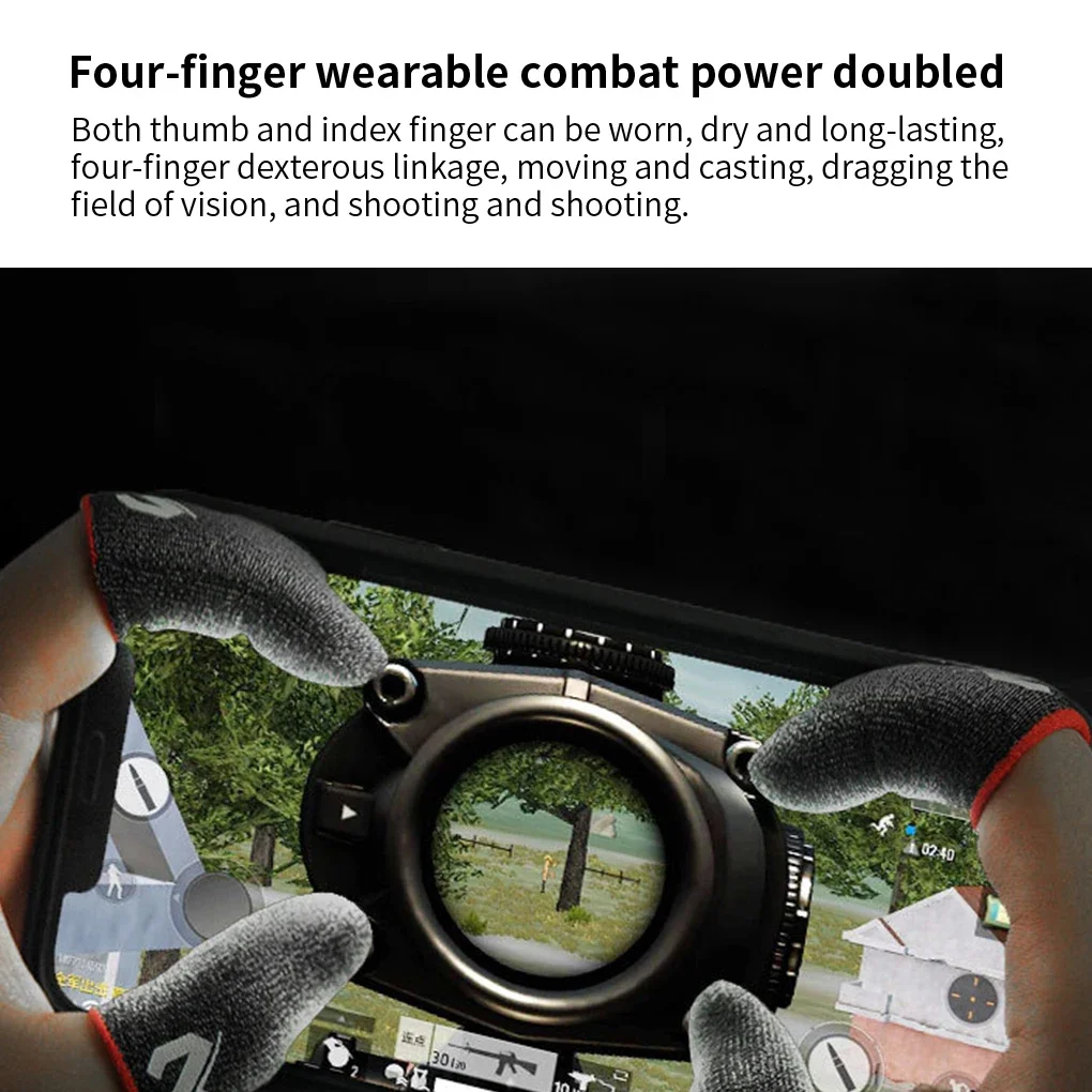 Gaming Finger Sleeve Sweatproof Anti-slip Touch Screen Fingertip Thumb Finger Gloves for aperçu 6