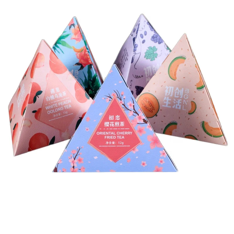 New Design Custom Wedding door gift Candy box wedding favors gift triangle paper box