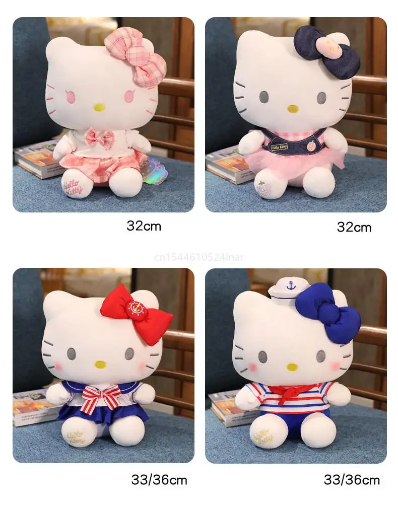 Sanrio Hello Kitty Stuffed Plush Toy Animal Anime Figure Kitten Stuffed ...