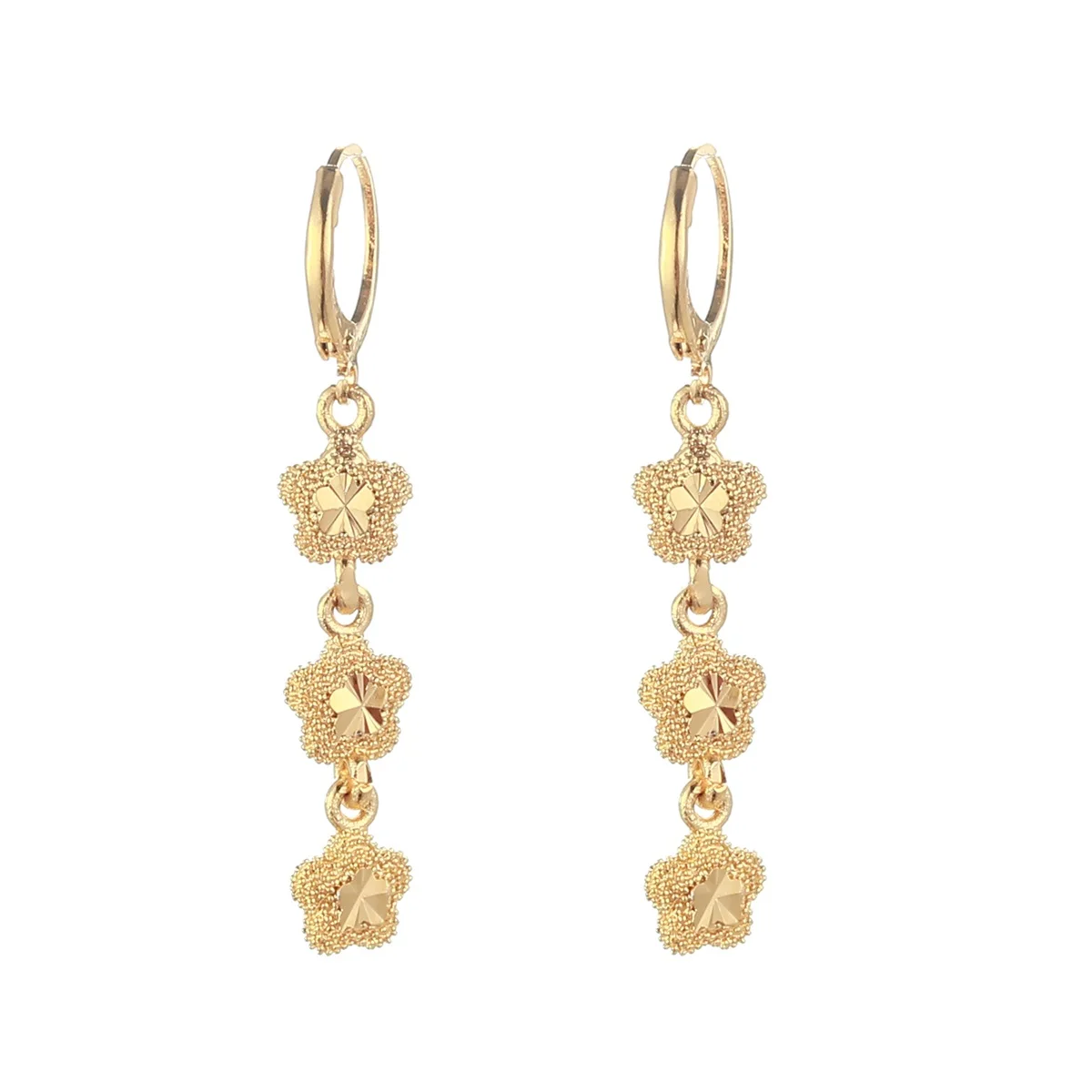 Elaine Sapphire and Lace earrings 24k gold - Monika Knutsson