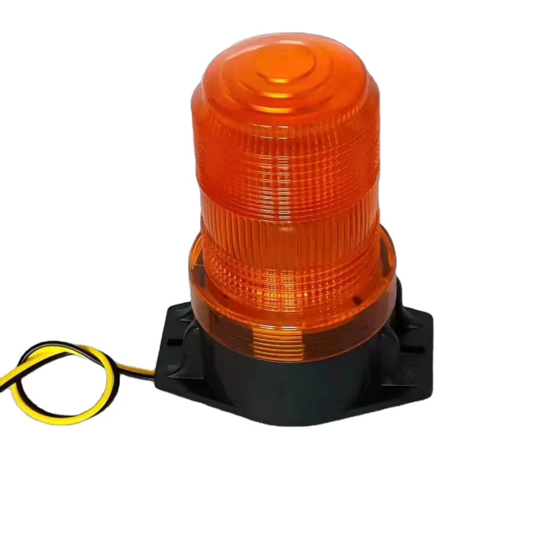 24V MINI LED SPINNING FLASH AMBER WARNING SIGNAL BEACON LIGHT LAMP TRUCK LORRY 