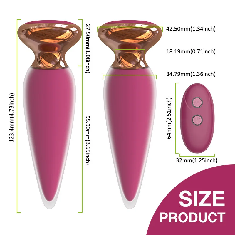 Vibrating Anal Plug Magnetic Charging Rear Court Anal Plug Sex Toys for Men and Women Masturbation Sex Toys