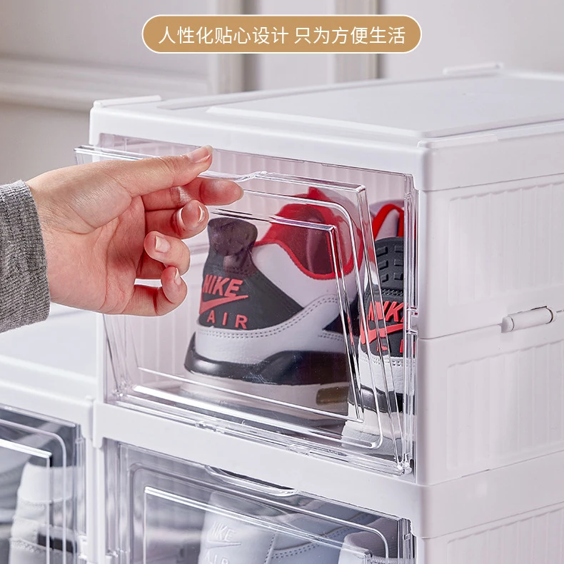 NOUVEAU Boîte de rangement épaisse transparente armoire à chaussures chaussures