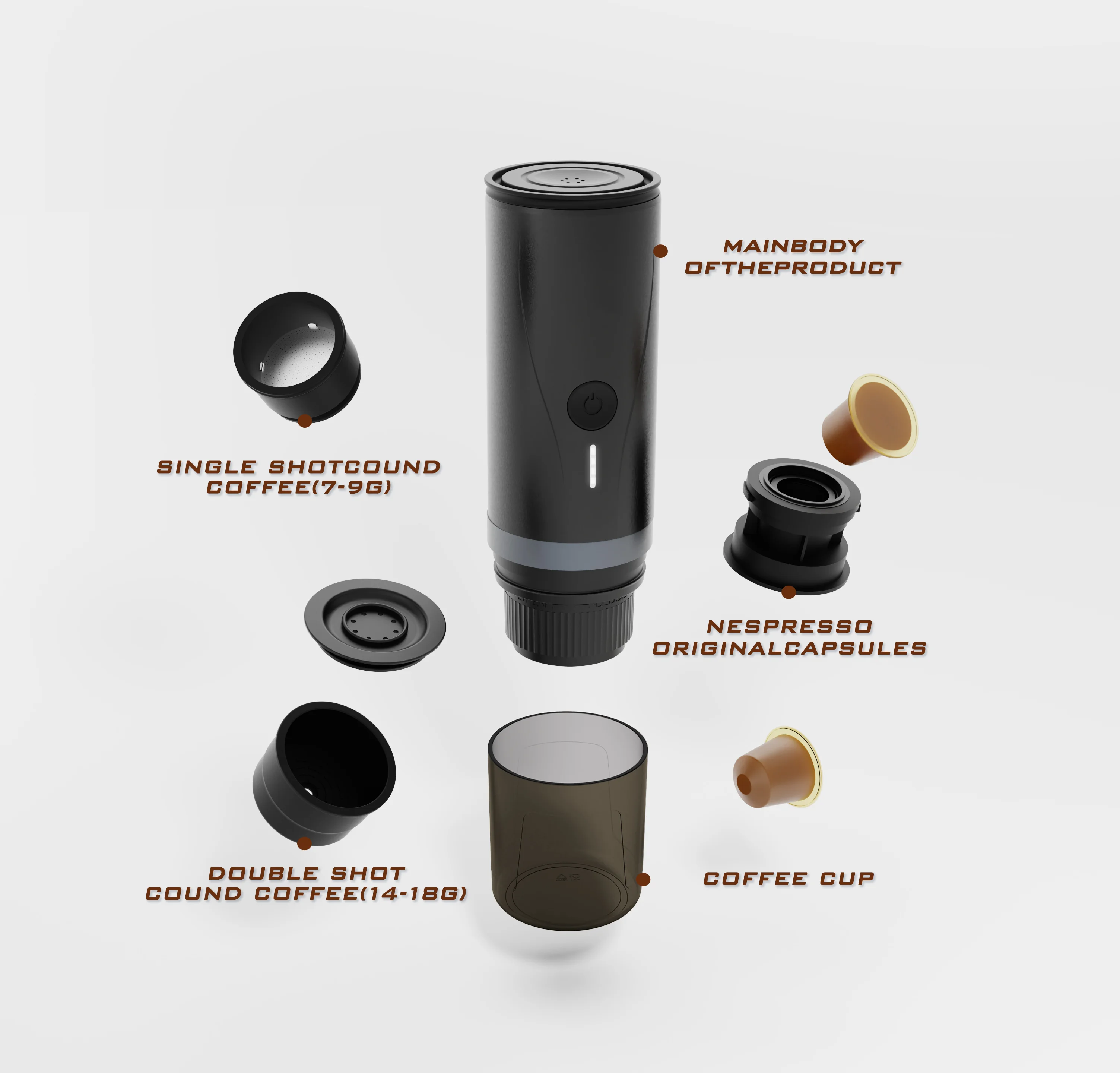 Coffee Maker Commercial Custom Design High Quality Espresso Machine and Capsule Coffee Maker 2 in 1 Camping Coffee Maker