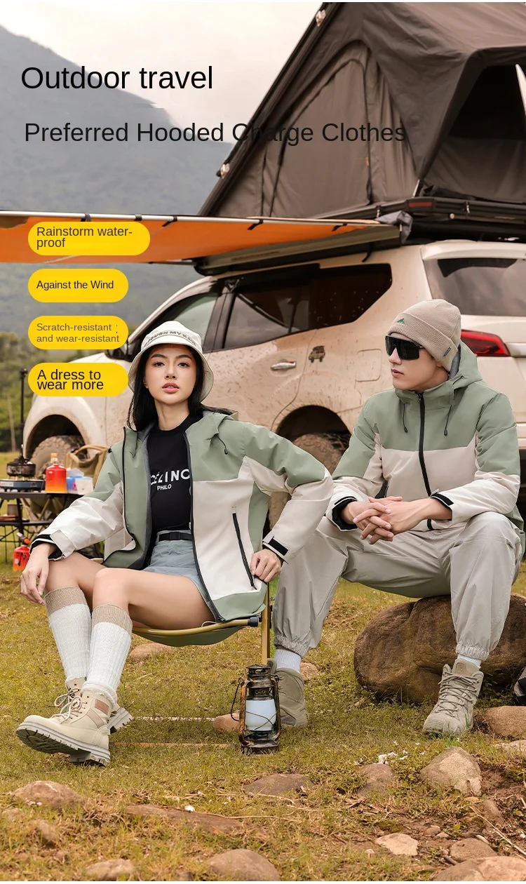 2025 Men's Women's Graphene Windproof Waterproof Fleece-Lined Jacket Thickened Long Winter Work Printed Design for