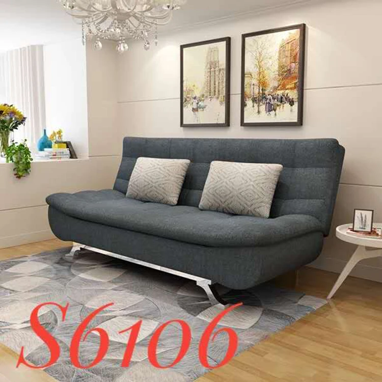 Modern Double Futon Convertible Foldable Single Pull Out Sectional