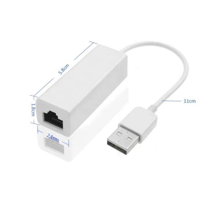 Custom CE OEM Factory Price External Wired USB2.0 Network Card 9700 USB to RJ45 Interface Ethernet Adapter RJ45 Connector