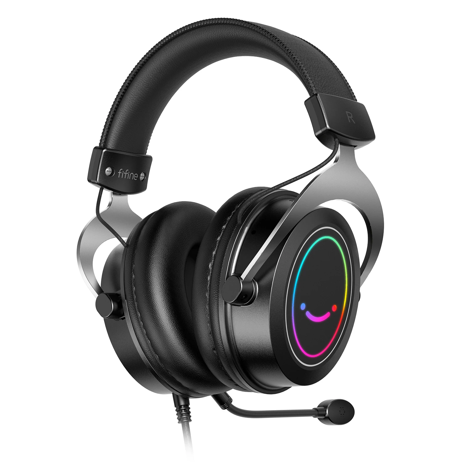 Fifine All In One Gaming Equipment 7.1 Surround Sound Pc Headset Rgb Gaming Headphones Usb Wired