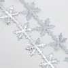 Flocon de neige argenté-3cm10 yards