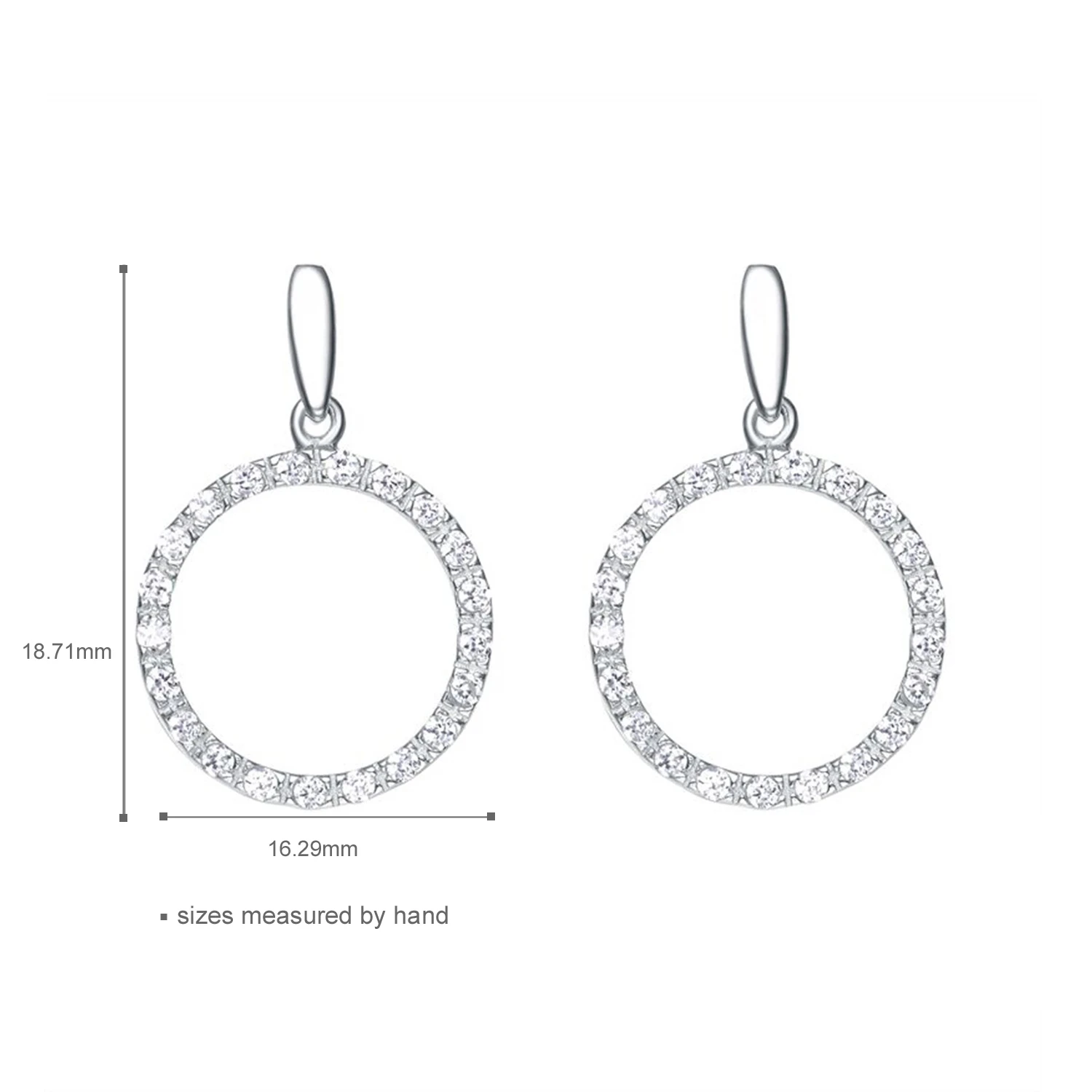 Rhodium Plated Minimalist Pendant Necklce Earrings 925 Sterling Silver High Quality Jewelry Set (图4)