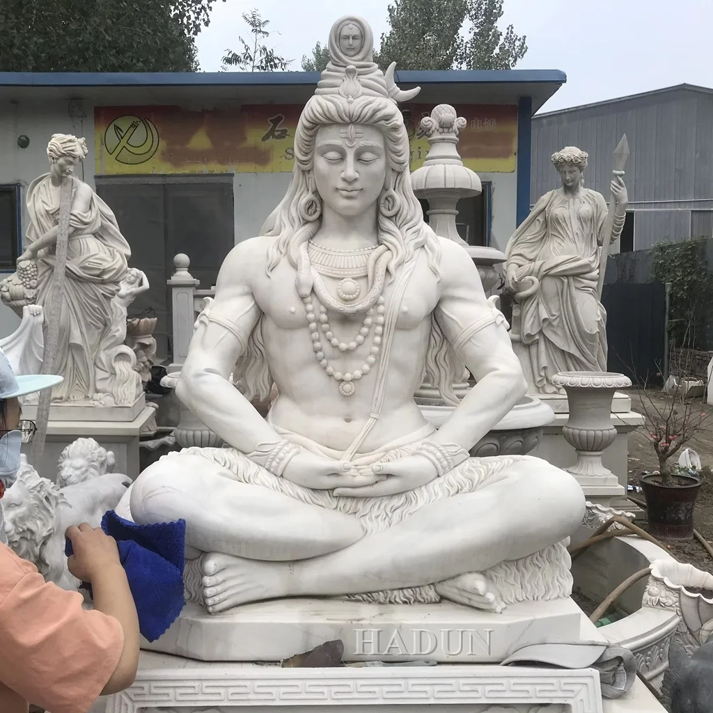 インドシバ神の石像 シヴァ・パリヴァール像（真鍮製、石細工）（受注製作