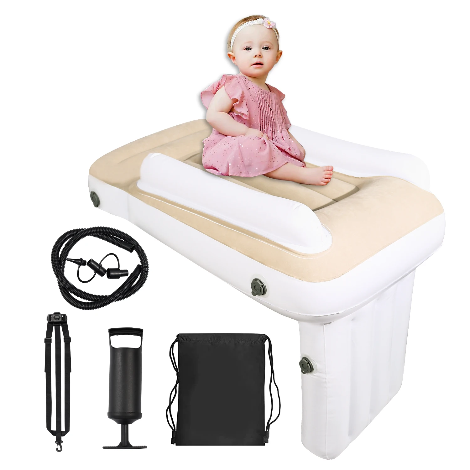 Custom Inflatable Toddler Travel Bed Airplane Bed For Kids With Belt