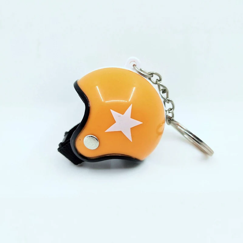 Plastic Helmet Key Chain 1 3/8 X 1 1/2 X 7/8 - Promotional Gifts