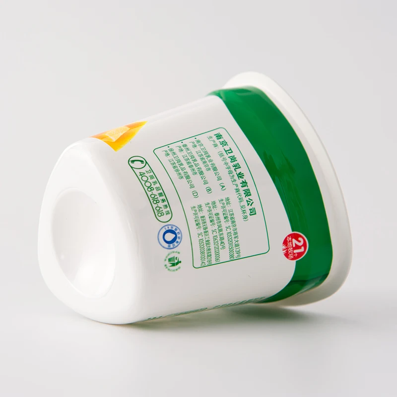 Lucky Time Custom Triangle Food Grade Disposable Shrink Sleeve Label Ice Cream Yogurt Cup Plastic Cups with Lids