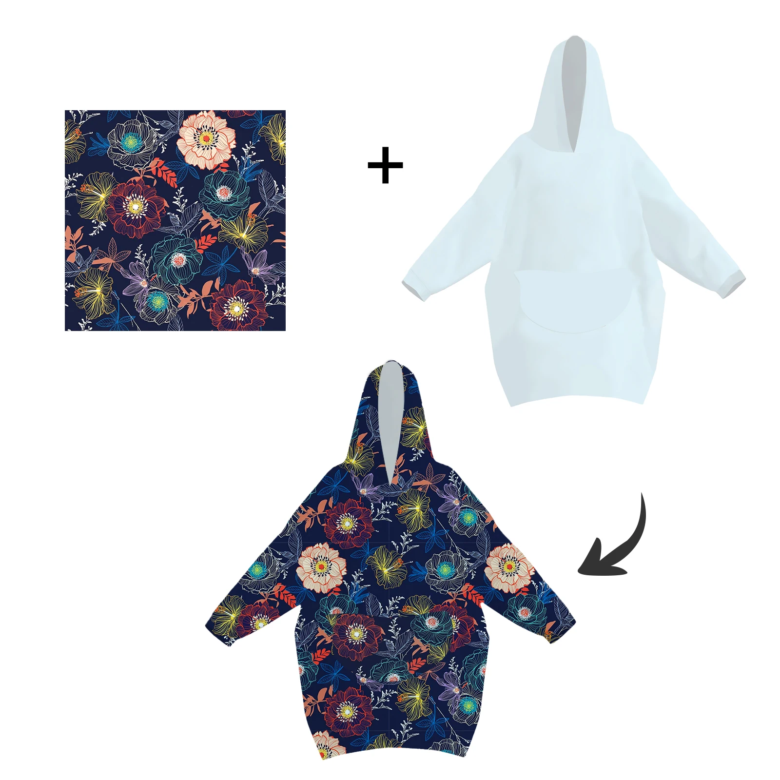 Индивидуальный логотип, носимая флисовая пухлая блестящая гигантская толстовка с капюшоном, одеяло для детей и взрослых, шерпа большого размера с капюшоном