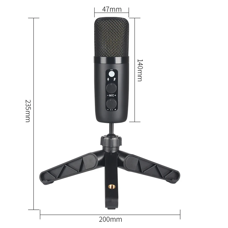 JIY Bm501 Recording Studio Microphone USB Podcast MIcrophone Mike RGB Gaming Condenser Microphone