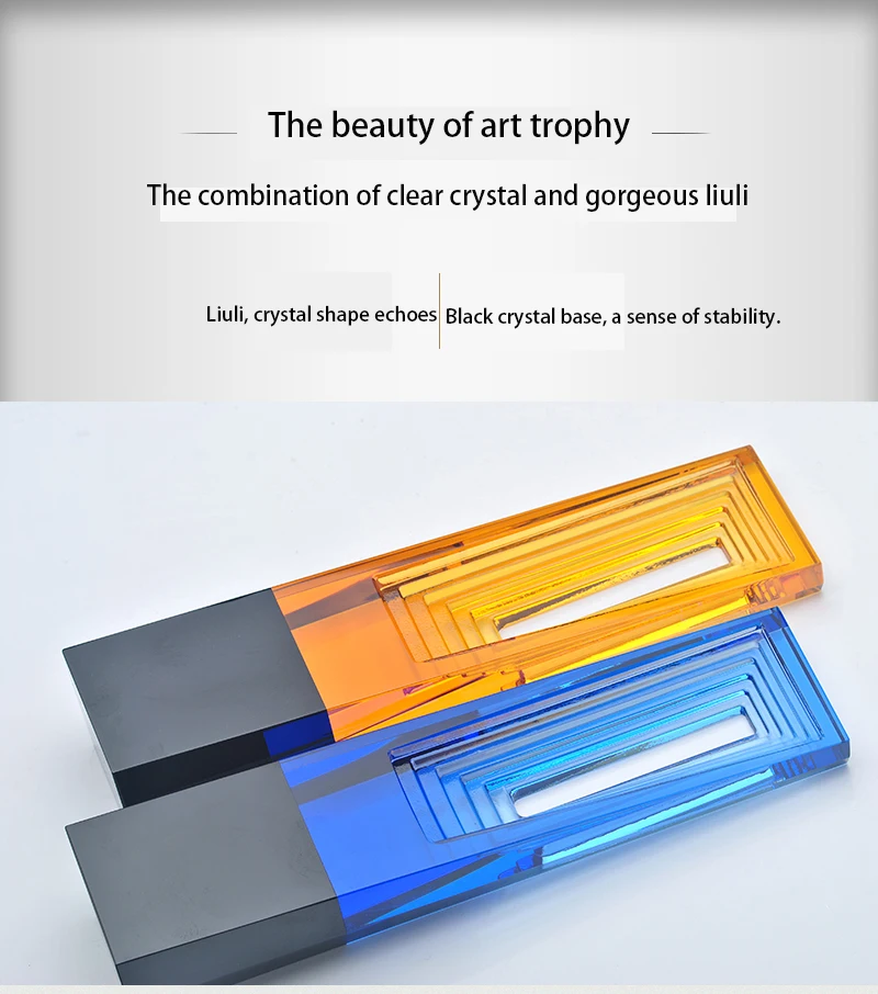 Custom Design Fashion Trend HONOR Style Crystal Trophy Engraved Logo Innovative Glass Souvenir Gifts for Business Home Decor