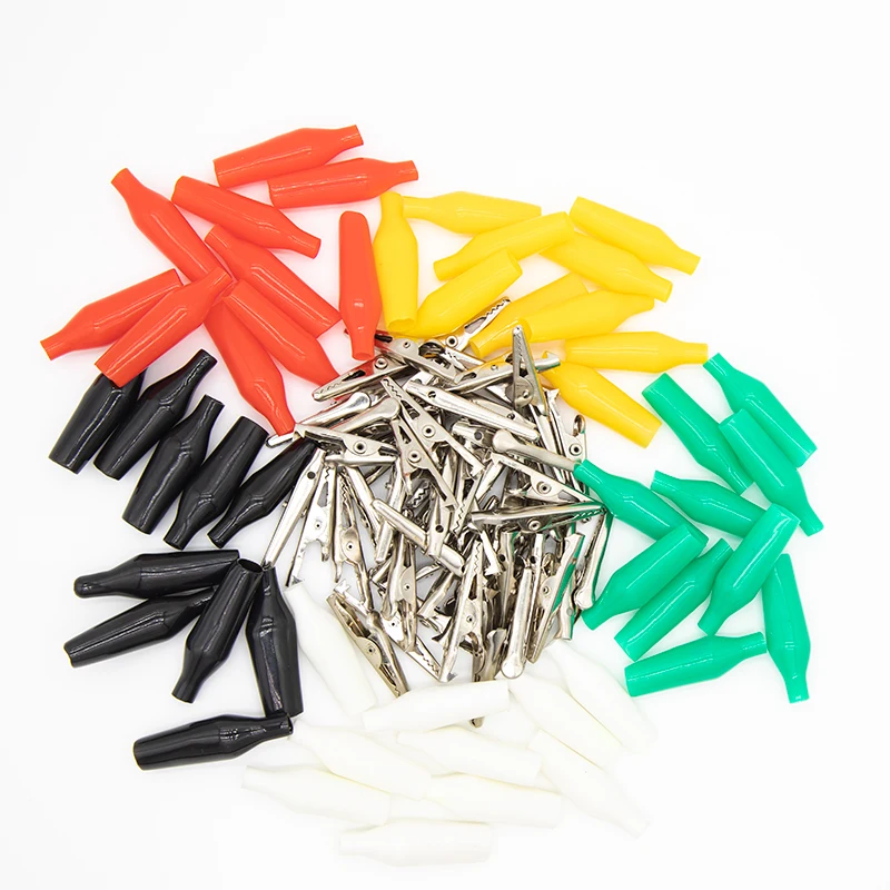 5 Banana Connectors to alligator Clip test Leads and 5 alligator Clips with 5 Different Colors crocodile Clips