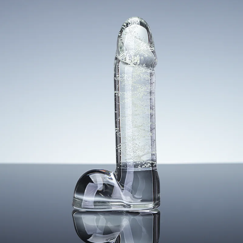 product hot sale natural crystal sex dildo polished yoni butt plug and vagina glass massage wand for  womans love theme-37