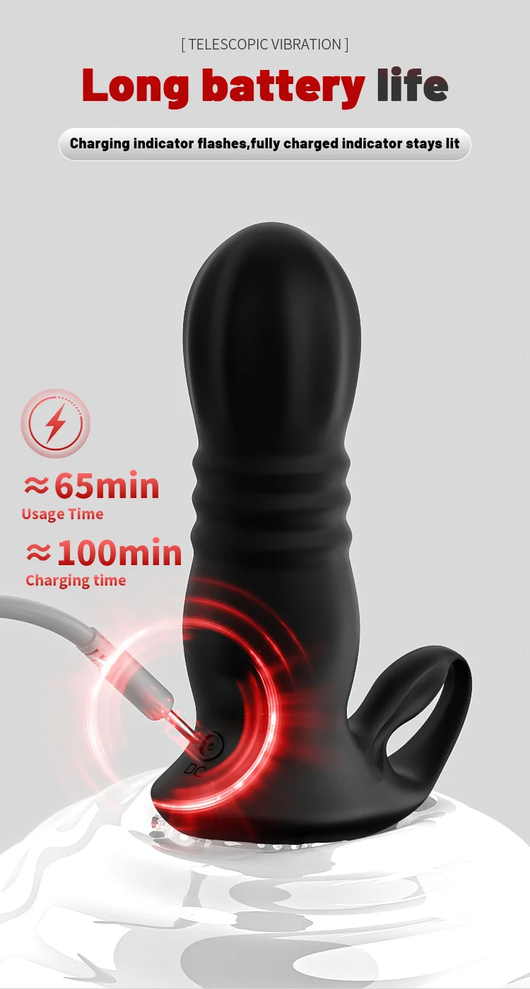 Quiet motor under 55 dB for discreet anal stimulation toy