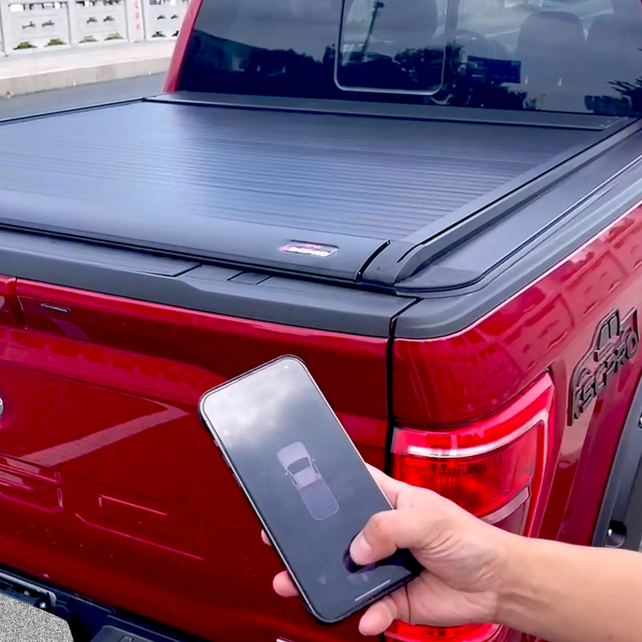 Kscpro Automatic Rolling Tonneau Cover Lid Hard Retractable Truck Bed
