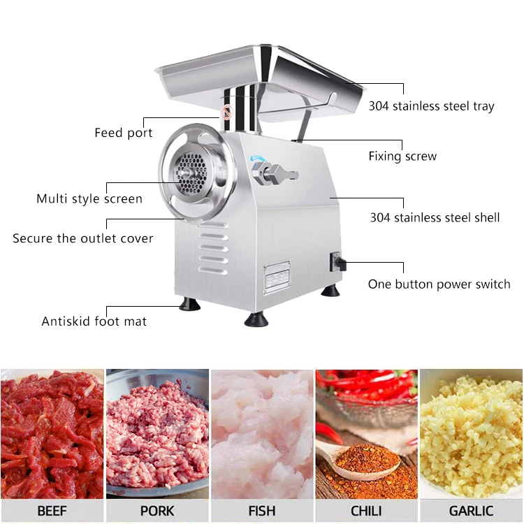 Steel Stainless Power Packing Material Home Use Commercial Professional Jupiter Meat Grinder for Butchers
