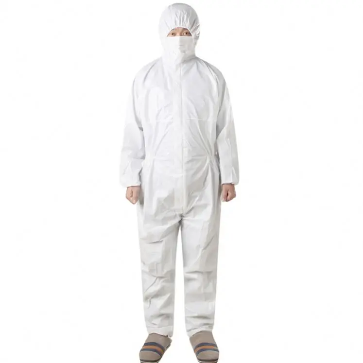 
Medicial Protective Clothing White,Blue Coverall Disposable Microporous 
