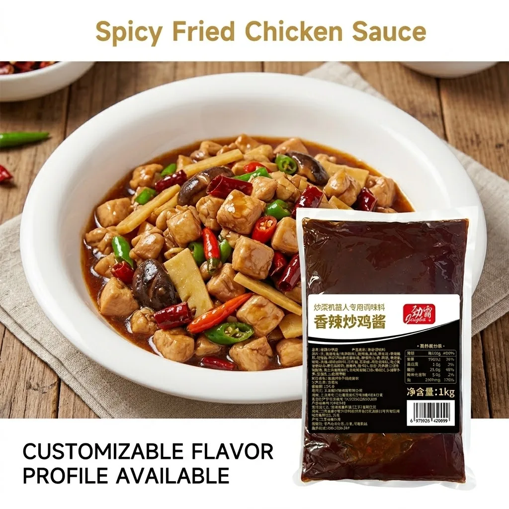 Customizable Spicy Stir Fry Chicken Sauce with Tailored Flavor Profiles for Restaurant Catering and Home Cooking