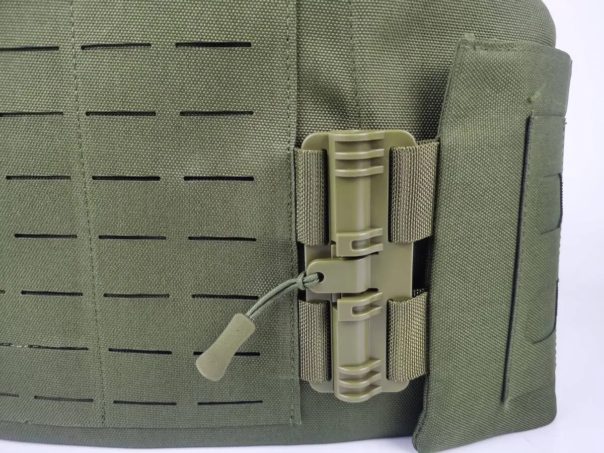Chaleco táctico Molle verde de 1000D con sistema de liberación rápida láser, 7