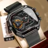 E106 Black Shell Orange Mesh Style