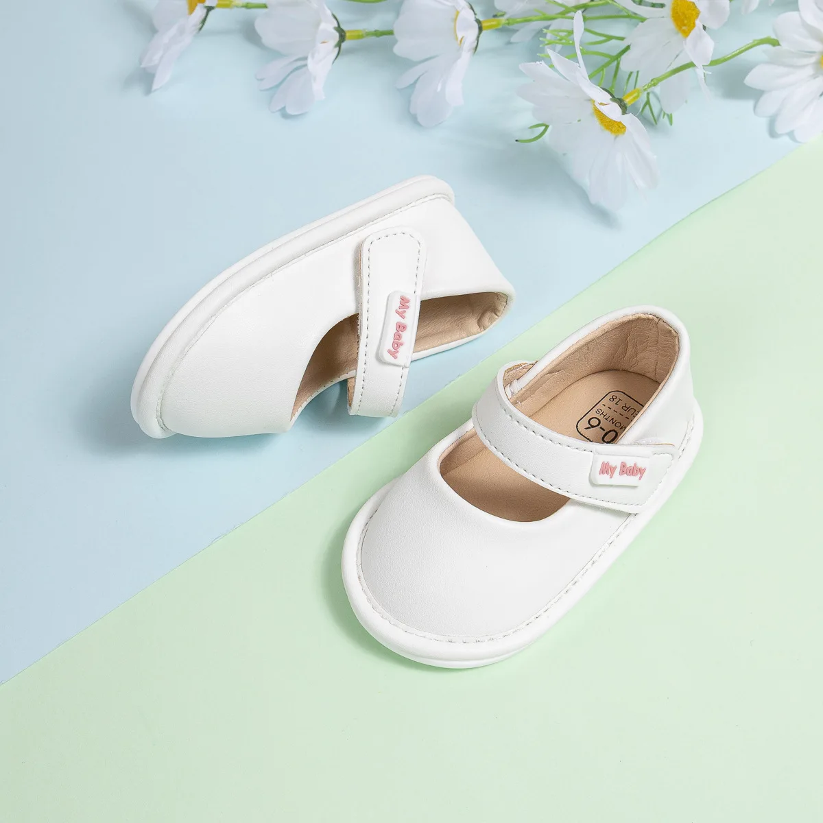 2025 Spring and Autumn New Baby PU Leather Shoes Solid Color Versatile Princess Shoes Toddler Shoes manufacture