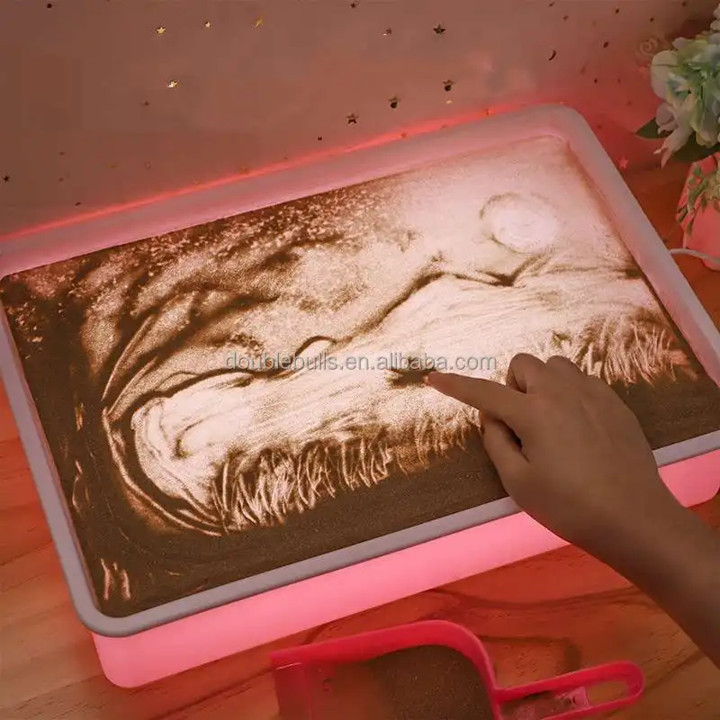 Custom Children's Sand Painting Table Toys Early Education Kindergarten Creative Graffiti Drawing Board Puzzle Handmade Sand Pai