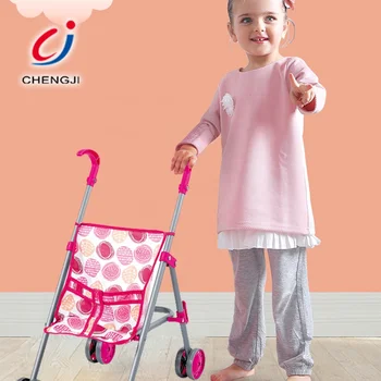 Ensemble Poussette Simulation Pour Poupée - Design Rose Léger, Berceau, Balançoire, Chaise - Jeu D'imagination Enfant