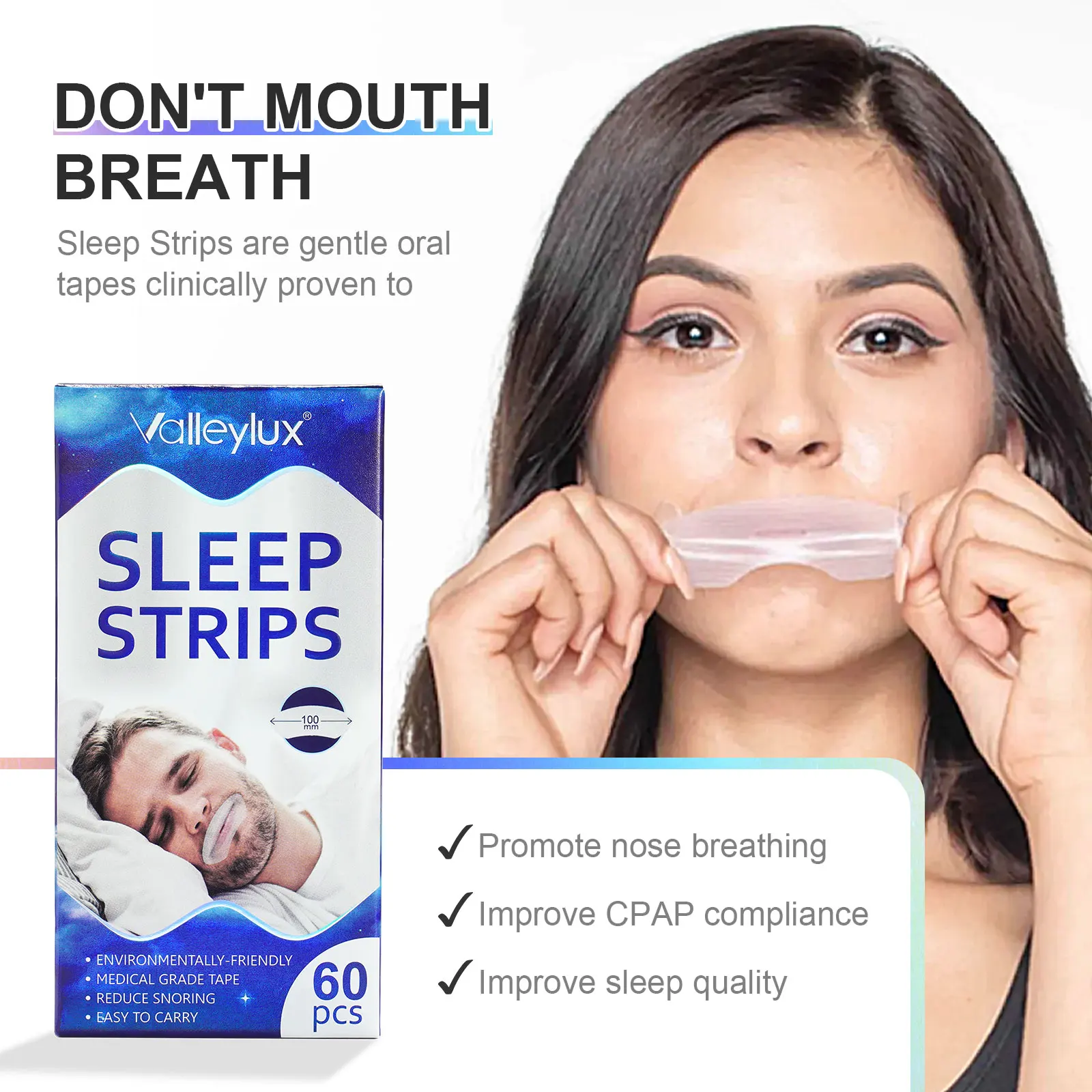 Valleylux Private Label Medical Nasal Breathing Reliefanti Snore Sleep ...