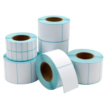 2024 Tiancheng Blue Thermal Label Sticker 1,000 Sheets Per Roll 100*75MM Hot Size Strong Adhesive for Shipping Labels